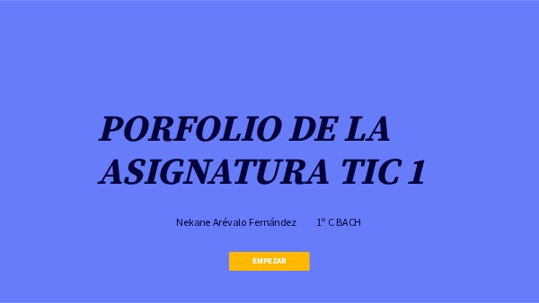 PORFOLIO TIC | Genially