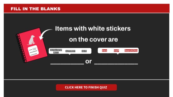 Fill in the blanks Sticker Items