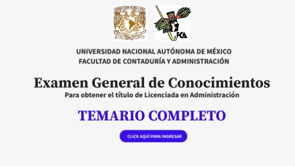 Examen Completo FCA UNAM | Genially