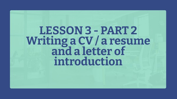 Lesson 3 part 1 presentation | Genially