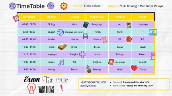 TimeTable | Genially