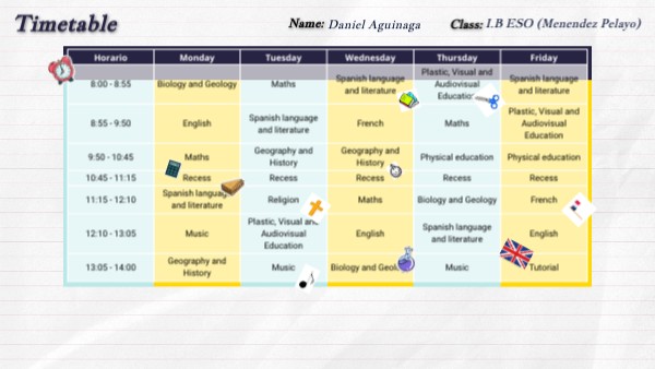 Timetable | Genially