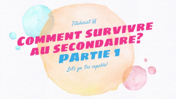 Titulariat 1A cours 3