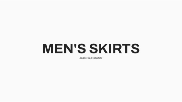 Men Skirt | Genially