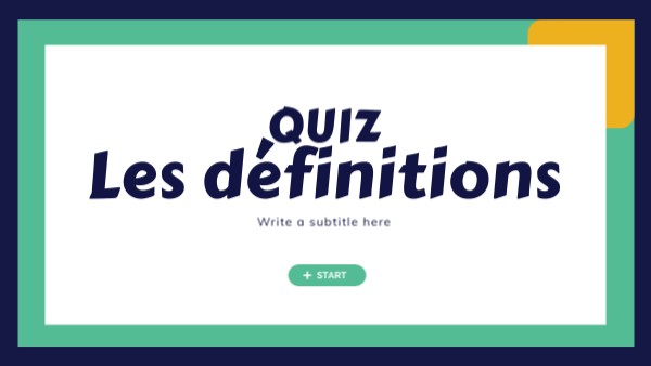 Quiz les définitions
