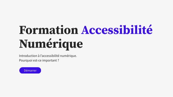 Formation Accessibilité - CODEX Solutions | Genially