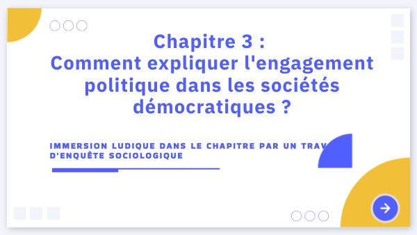 Enquête socio Engagement politique