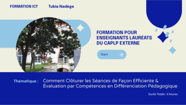 Formation pour Enseignants Lauréats du CAPLP Externe