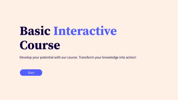 Cours interactif basique