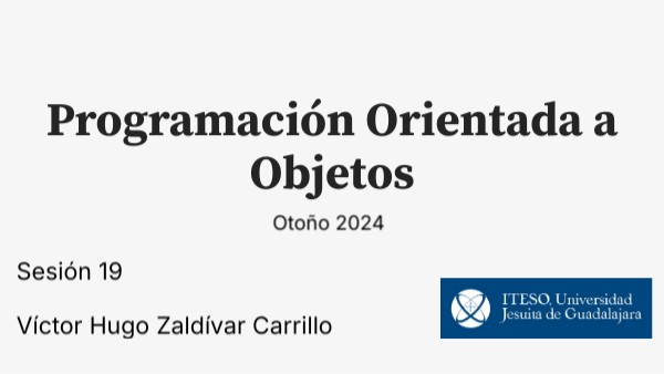 Programación Orientada a Objetos | Genially