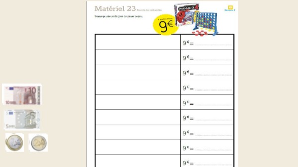 monnaie maths | Genially