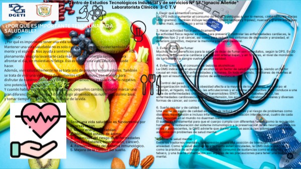 infografía de porqué es importante tener una vida saludable