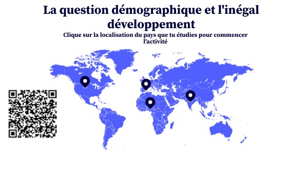 La question démographique et l'inégal développement 5e G1
