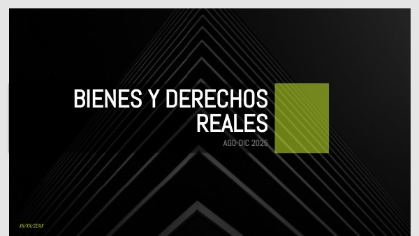 BDR - BIENES Y DERECHOS REALES