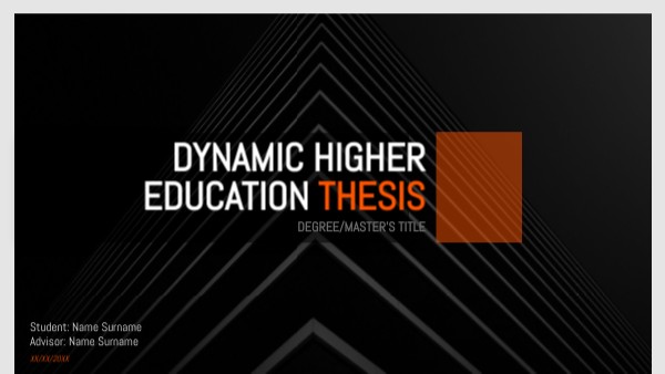 Dynamic Higher Education Thesis