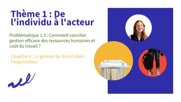Chapitre 4 : La gestion et l'organisation du travail dans l'organisati