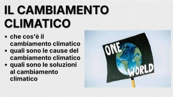 cambiamento climatico