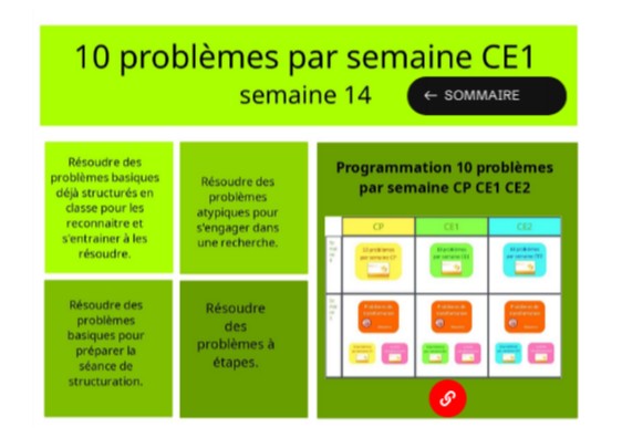 CE1 semaine 14 cahierdemaths 10 problÃ¨mes par semaine.pdf | Genially