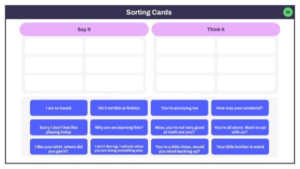 Sorting Cards