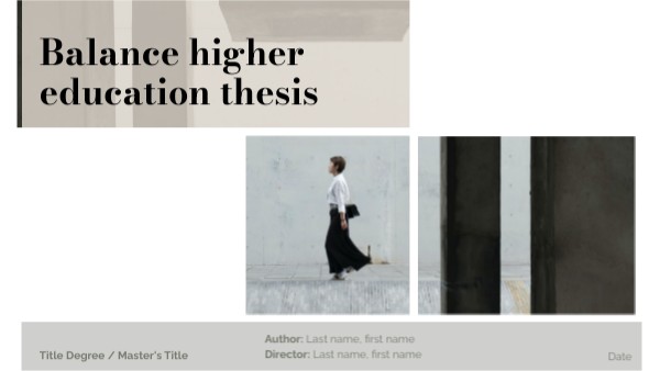 Balance Higher Education Thesis