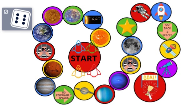SOLAR SYSTEM GAME BOARD INTERACTIVE