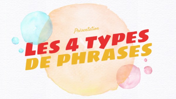Les types de phrases | Genially