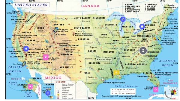 USA landforms
