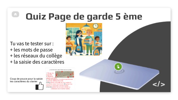 Page de garde 5 ème