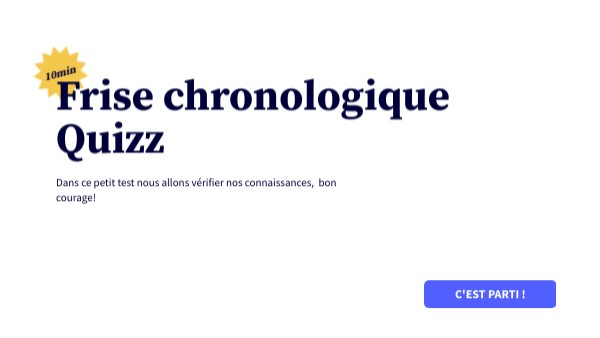 Frise chronologique Quizz | Genially