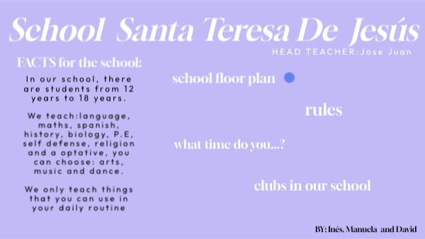 English project: our school | Genially