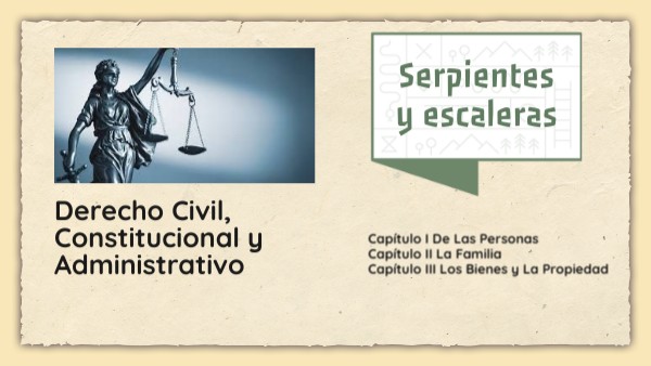 Serpientes y Escaleras Derecho Civil, Constitucional y Administrativo