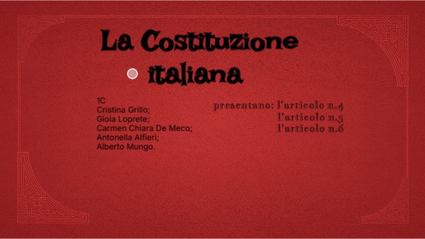 La Costituzione Italiana