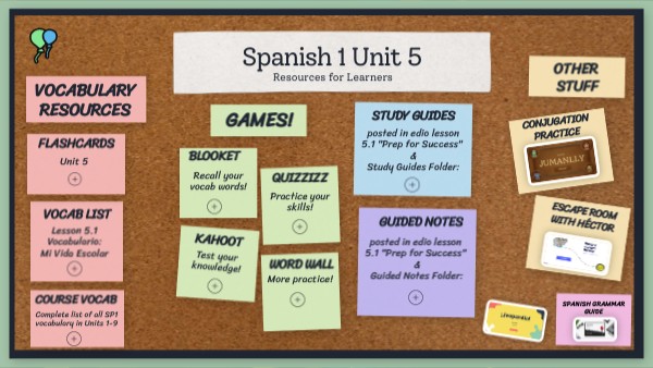 SP1 U5 Resources | Genially