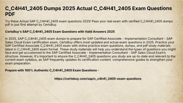 C C4H41 2405 Dumps 2025 Actual C C4H41 2405 Exam Questions PDF C C4H41 2405 Dumps 2025 Actual C C4H41 2405 Exam Questions PDF