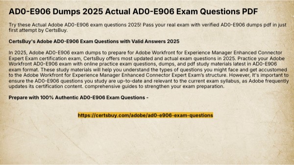 AD0 E906 Dumps 2025 Actual AD0 E906 Exam Questions PDF AD0 E906 Dumps 2025 Actual AD0 E906 Exam Questions PDF