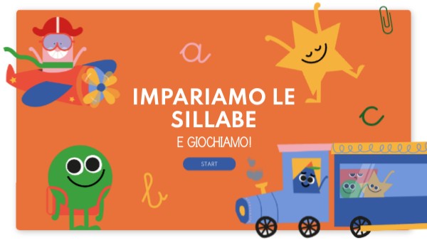 IMPARIAMO LE SILLABE E GIOCHIAMO