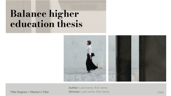 Balance Higher Education Thesis