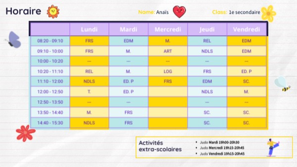 Weekly Lesson Planner