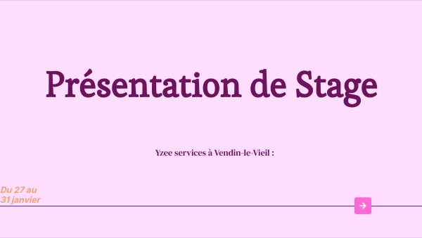 Présentation de Stage