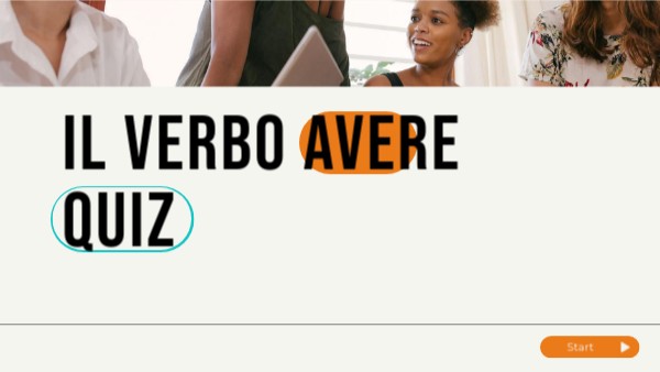 Quiz con Cronometro IL VERBO AVERE