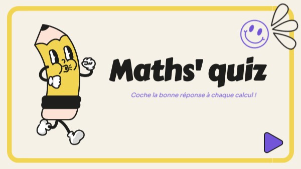 Maths' quiz