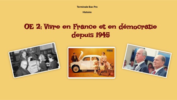 OE 2: Vivre en France et en démocratie depuis 1945 | Genially
