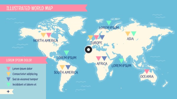 ILLUSTRATED WORLD MAP | Genially