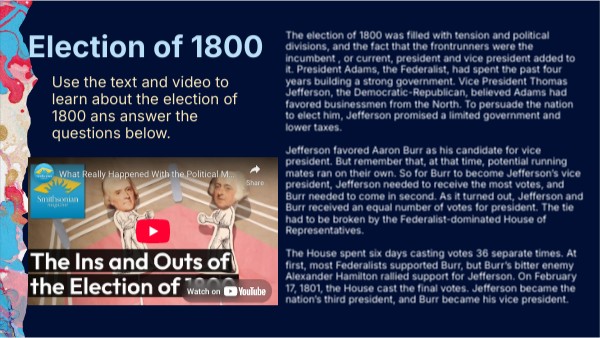 Election of 1800 | Genially