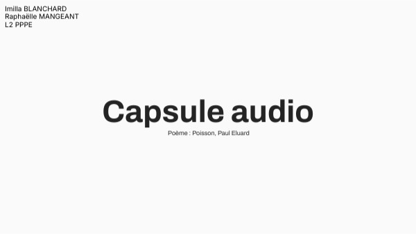 Capsule audio | Genially