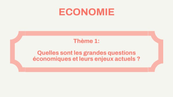 ECONOMIE THEME 1 | Genially