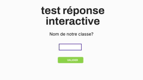 test réponse interactive | Genially