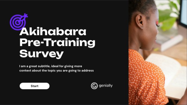 Akihabara Pre-training Survey | Genially
