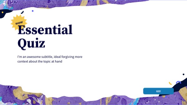 Essential Quiz | Genially