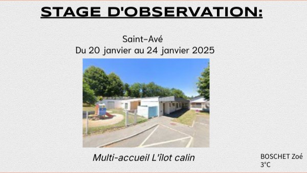 Stage d'observation: | Genially